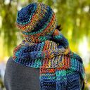 Męski szal MERINO 50%- Górski potok szalik”