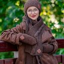 MERINO “Brązowy szalik”