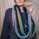 Szalik komin w kolorach jesieni - ręcznie robiony Barborka Design