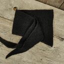 Ciepły szalik, trójkątna wąska chusta - CZARNA