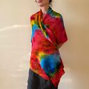 kolorowy szal z wełny merino