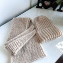 Wełniany szal 100% Merino plus moher i jedwab MIRA chusta Nitkowe Love 50/56 jasny beż