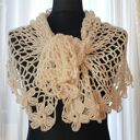 Szal mgiełka z kwiatami