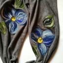 szary szal damski zimowy z wełną merynosów handmade - komin ciepły długi szyty