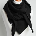 Modna chusta damska bawełniana w CZARNYM kolorze