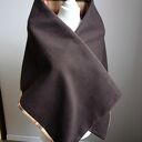 Szal, Komin, chusta - Krata - brązowy i czerwony