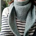 Wełniany szalik „Trójkątna Chmurka” z baby alpaki - na zamówienie