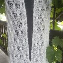 Biały szal z alpaką