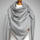 Szara chusta z bawełny - miękka, lekka i stylowa handmade