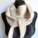 Wełniany szal 100% Merino plus moher i jedwab MIRA chusta Nitkowe Love 50/56 jasny