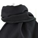 Ciepły szal wełniany- szal unisex, czarny szal, skóra i wełna