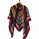 Kolorowa trójkątna chusta handmade z wełną merino