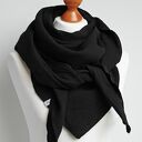 Modna chusta damska bawełniana w CZARNYM kolorze