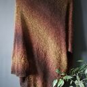 Duża, delikatna chusta z merino i kidmohair - ok. 200 cm (brązowa)