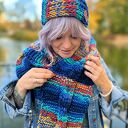 SZAL ręcznie robiony - Górski potok