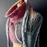 ciepła chusta - szal na drutach kobieca