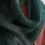 kolorowa chusta szaliki asymetryczna asymetryzna z alpaki wełniana