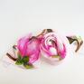 magnolie szaliki różowe jedwabny malowany szal