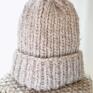 Gangsta knit pomysł na wełniana zestaw czapka plus szalik miękka i ciepła wełna ozdobne prezent na święta alpaka