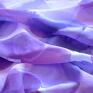 ręcznie malowany jedwabny szal - odcienie fioletów
