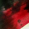 szaliki miękki grafitowy prawie czarny szal z czerwienią