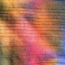 Anna Damzyn ciepły kolorowy milusi wełniany szal ręcznie barwiony