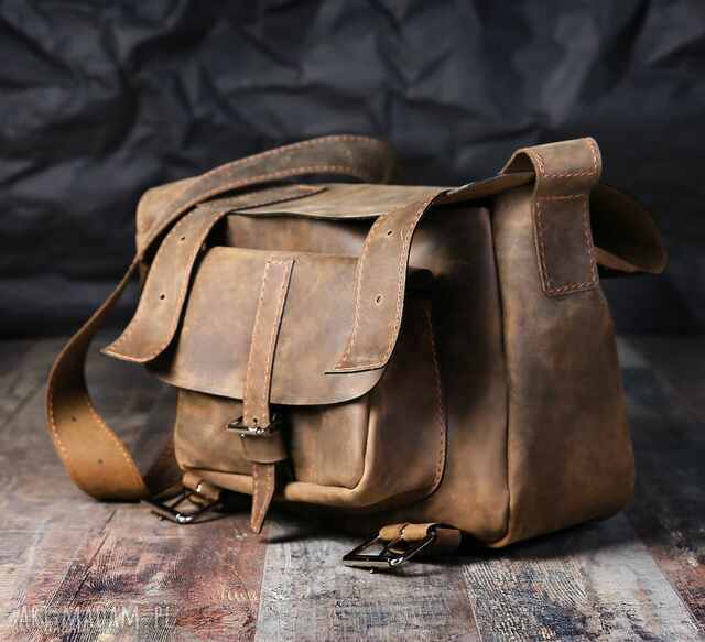 Torba skórzana unisex listonoszka