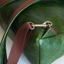 frapujące teczki pullup plecak / torba skóra zielona pull up naturalna
