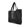 torebki: Pojemna czarna torba oversize XL bawełna - Simply Balance - na zamek materialowa