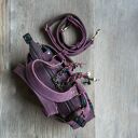 Missy mała skórzana Boho torebka w kolorze śliwkowym od ladybuq Art