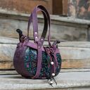 Missy mała skórzana Boho torebka w kolorze śliwkowym od ladybuq Art