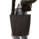 Skórzana Torebka Damska Shopper Plain