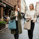 Duża torba miejska Classic XL wodoodporna kolor ciemny morski