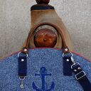 Zamówienie specjalne: duża torba hobo z haftem w stylu marine (42x35 cm)