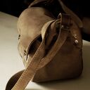 Torba FOTO uszaty WŁÓCZYKIJ zamsz skóra naturalna bury brąz Mocha Mousse