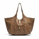 Shopper bag za skóry przecieranej - LS05 brązowa