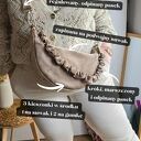 Torebka Półokrągła Luna z marszczonym paskiem