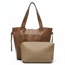 Torebka shopper bag - LS09 brązowa