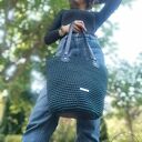 torba szydełkowa QUEEN - jodła/granat