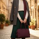 Torebka business chic LS06 bordowa
