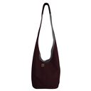 Bordowa torba hobo w stylu boho - Long Boogi Bag do noszenia przez ramię
