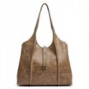 Shopper bag za skóry przecieranej - LS05 brązowa