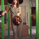 Brązowa mała skórzana unikalna ręcznie robiona torebeczka LadyBuQ Art Prawdziwe