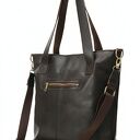 Ekskluzywna torebka z naturalnej skóry - LS01 ciemnobrązowa