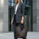 Torebka z fakturą krokodyla - LS10 brązowa