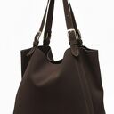 Ponadczasowa shopper bag - LS08 brązowa