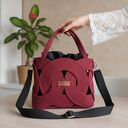 Torebka Pierścienie II ze sznurka polskie rękodzieło TP2 - 01-01