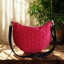 Torebka damska pikowana Hobo velvet bordo T01-H001 - na ramię i listonoszka