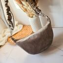 Torebka Półokrągła Luna z marszczonym paskiem