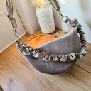 Torebka Półokrągła Luna z marszczonym paskiem